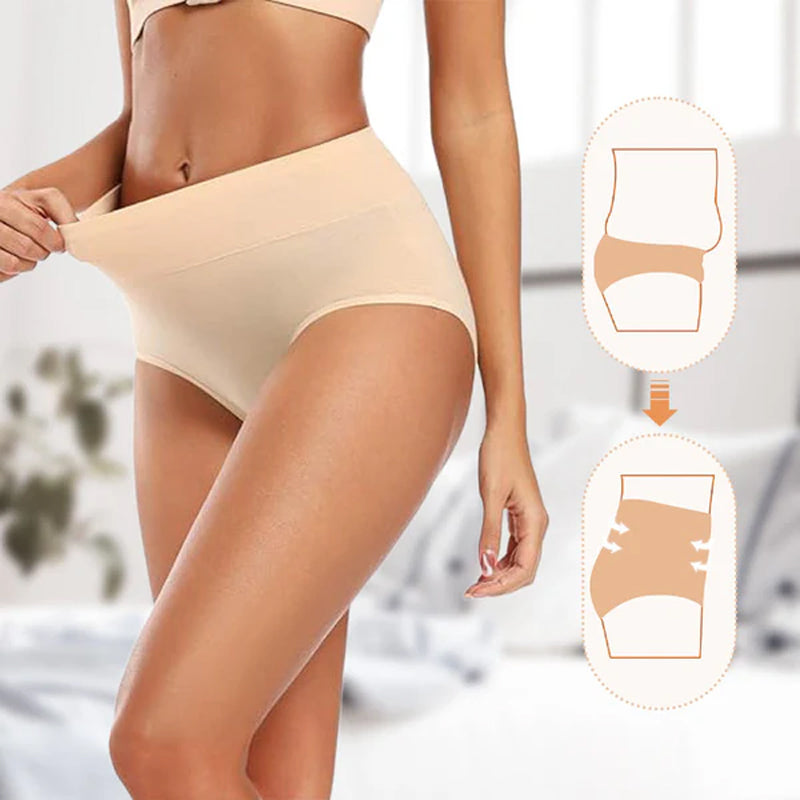 Women's High Waist Cotton Underwear Comfortable Lightweight Breathable