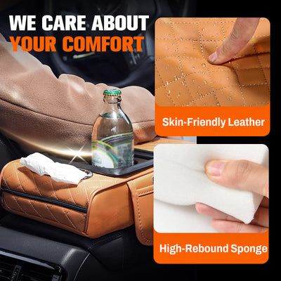 Integrated Multifunctional Car Armrest Heightening Pad For Comfort