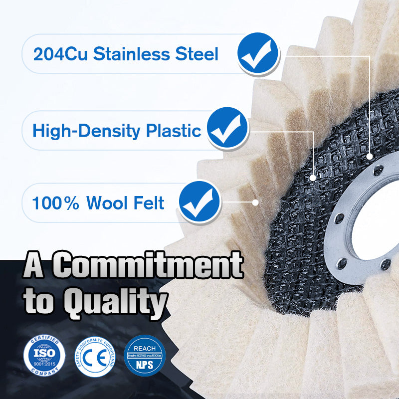 Wool Felt Polishing Disc Flap For Effective Surface Finishing