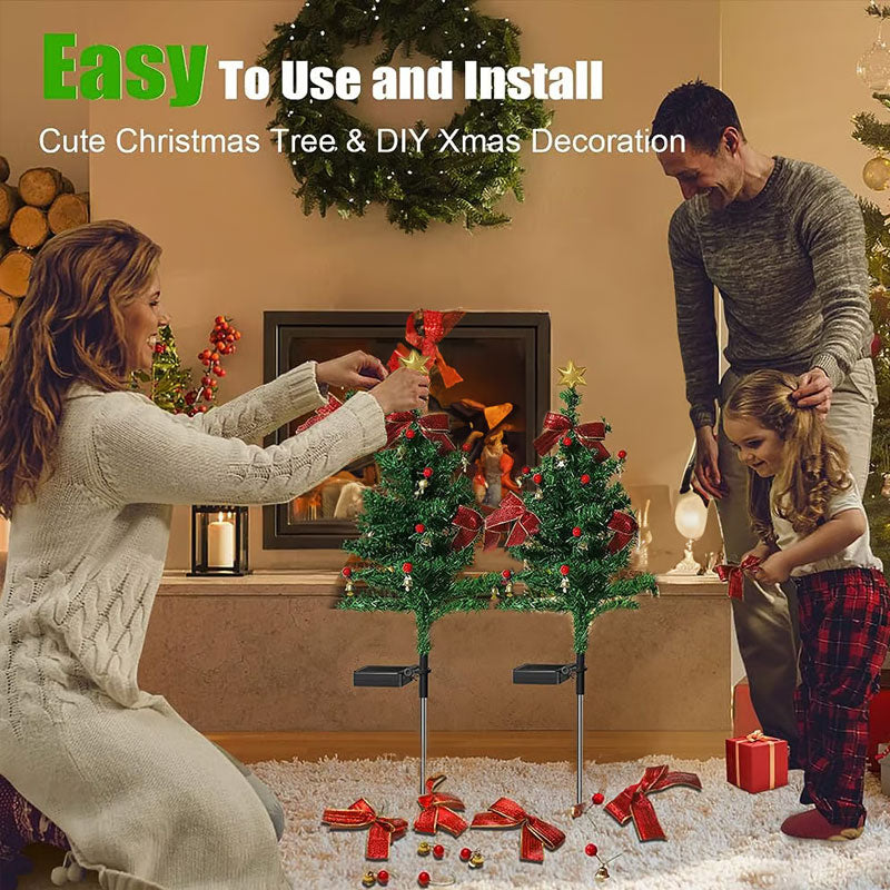 Solar Christmas Tree Lights Outdoor Waterproof LED Decorations