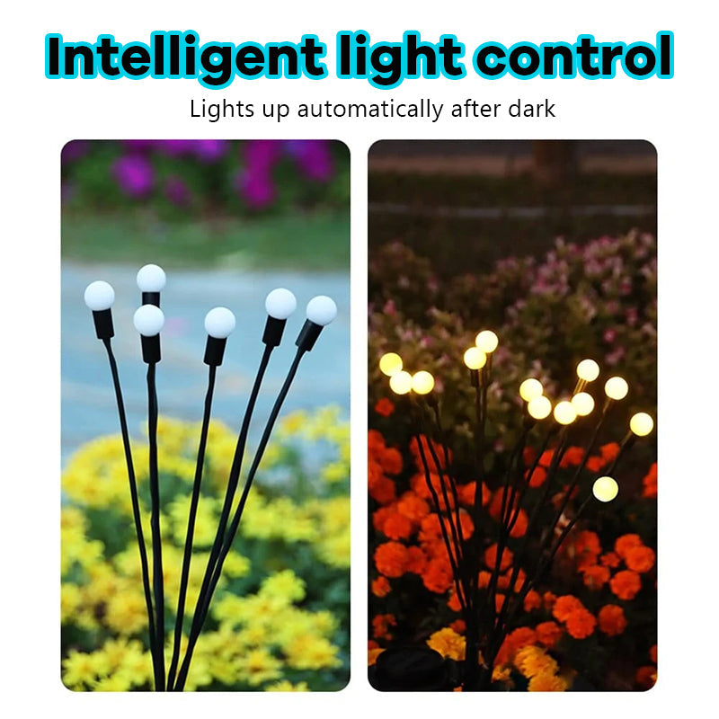 Solar Garden Light Starburst Outdoor Decorative Swing Lamp