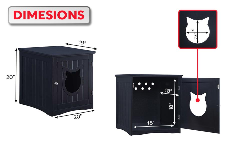 Nightstand Pet House Cozy Wooden Bed With Storage Space
