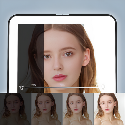 Rechargeable LED Makeup Mirror With Built-in Light And Portable Design