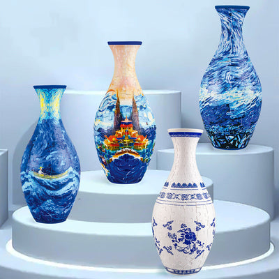 3D Puzzle Vase Creative Decorative Floral Design Kit
