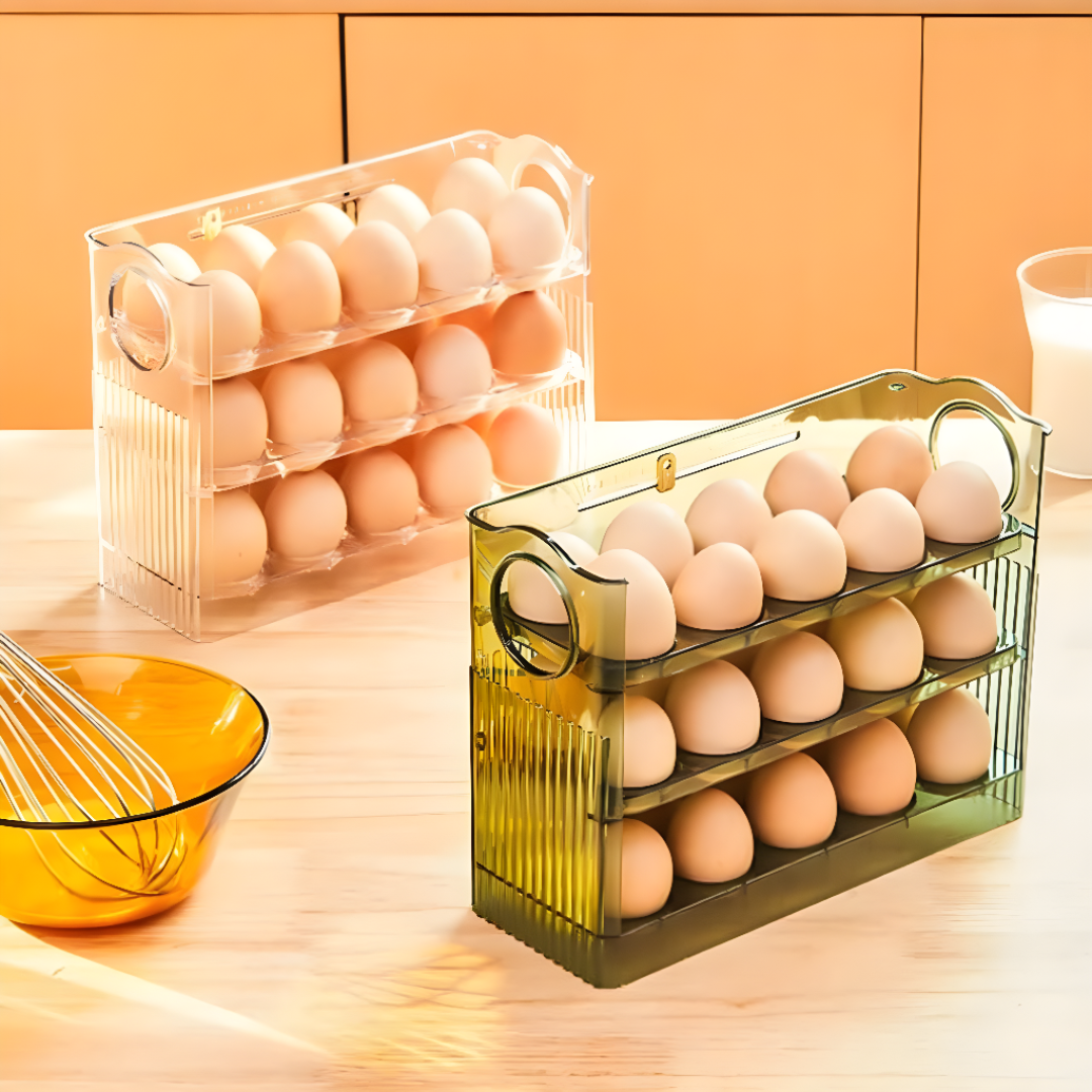 Egg Storage Holder Rack Kitchen Countertop Organizer Tray