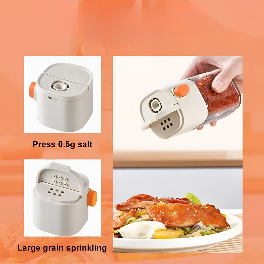 Push Button Salt And Pepper Dispenser Bottle For Easy Seasoning