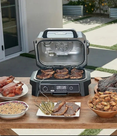 Outdoor Grill And Smoker XL 4-in-1 Electric BBQ Air Fryer Bake