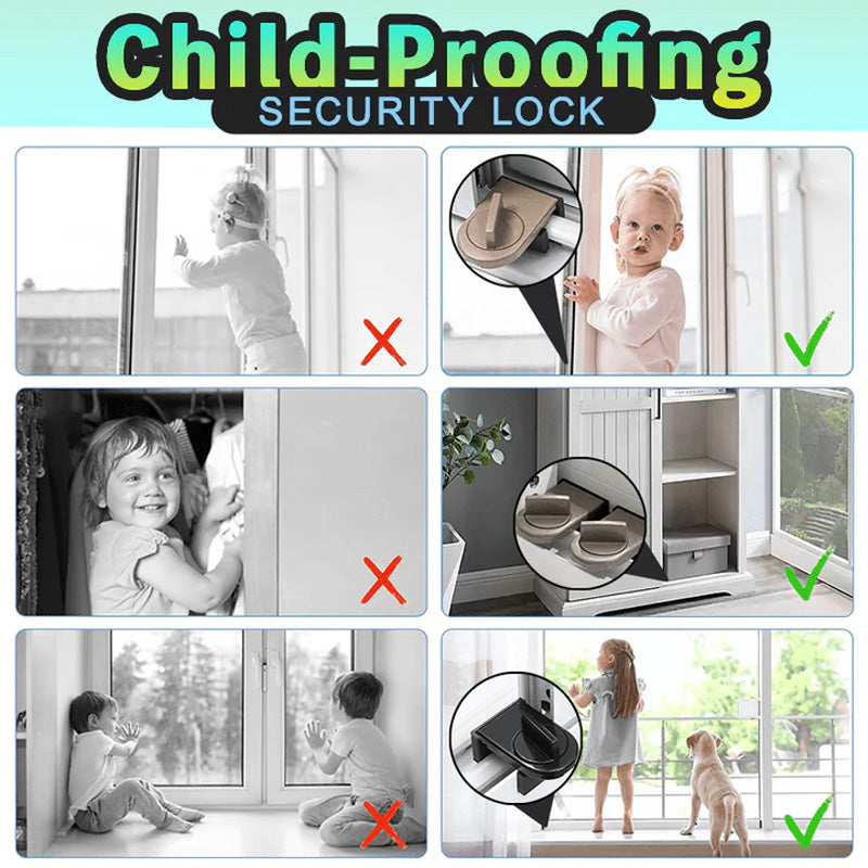 Sliding Door And Window Security Lock For Enhanced Safety And Protection