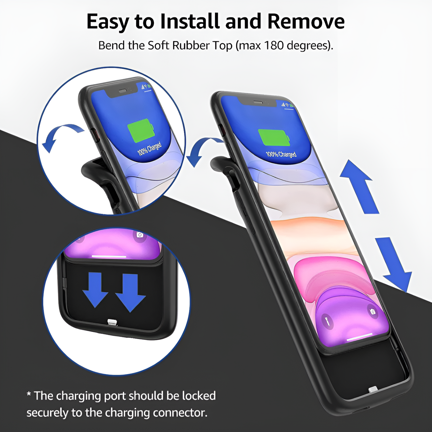 IPhone Charging Case With Built-in Battery Pack For Extended Power