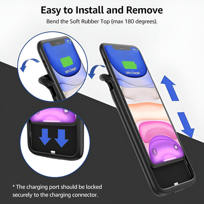 IPhone Charging Case With Built-in Battery Pack For Extended Power