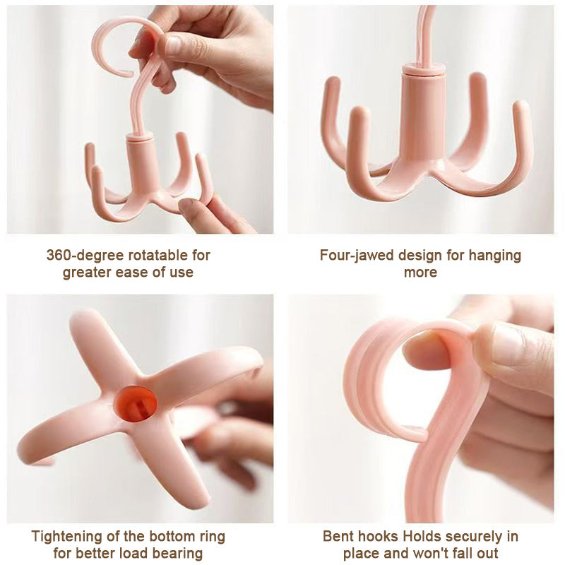 Thickened Durable Rotating Four-Claw Hook For Secure Hanging