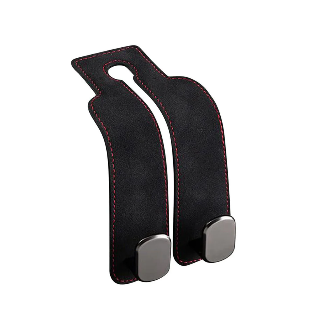 Leather Car Seat Hooks For Organizing Hanging Items In Vehicle