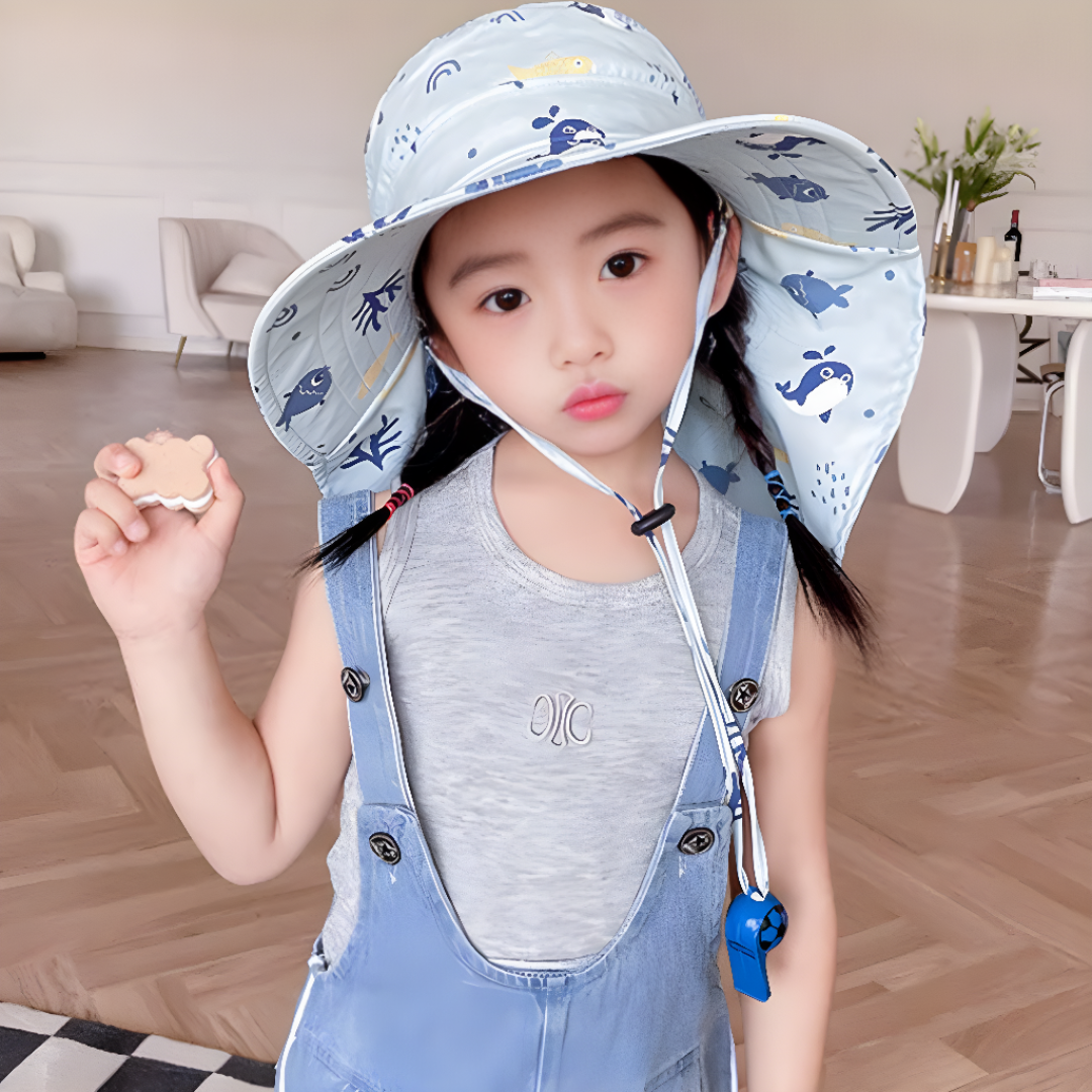 Wide Brim Sun Hat For Kids With UPF 50 Plus Protection