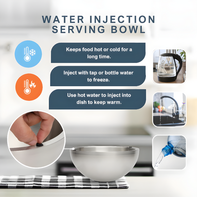 Insulated Cooling Bowl For Food And Drink Temperature Control