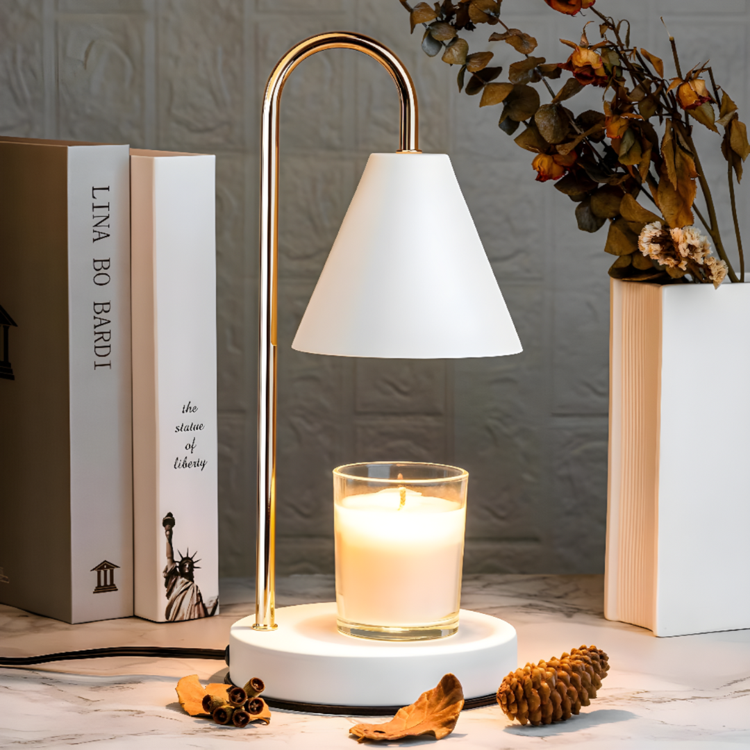 Candle Warmer Lamp With Adjustable Timer And Dimmer Controls