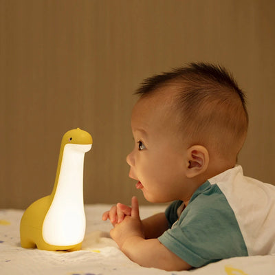 Dinosaur Night Light USB Rechargeable Bedside Lamp With Timer For Kids
