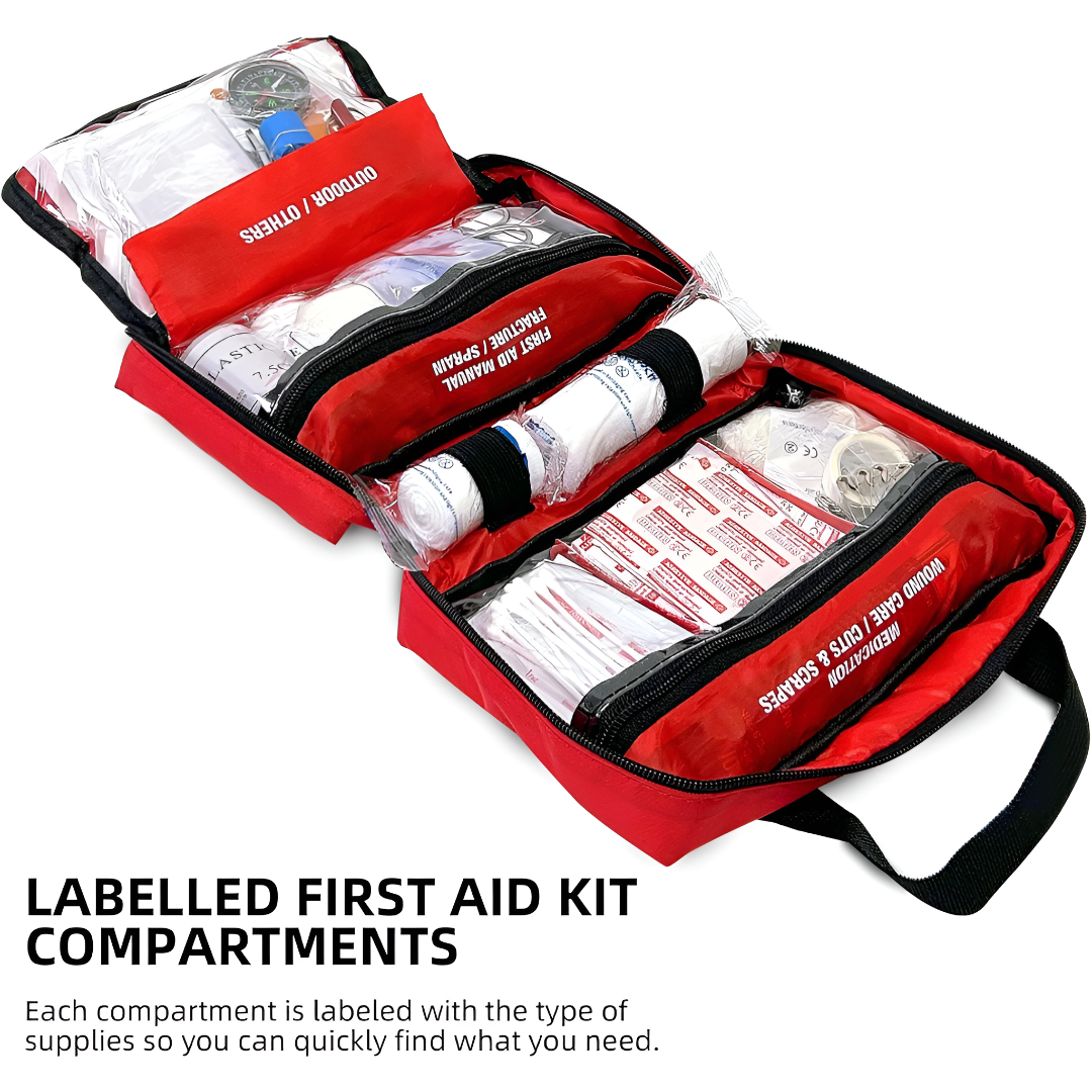 Compact Emergency First Aid Kit With 192 Essential Medical Supplies