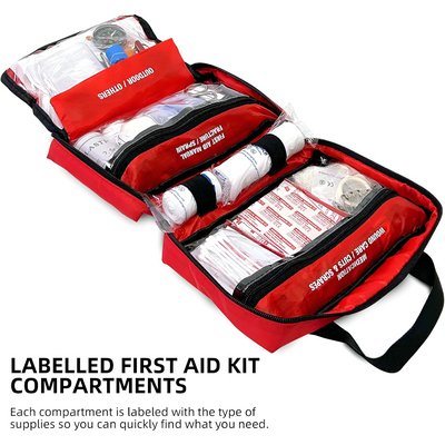 Compact Emergency First Aid Kit With 192 Essential Medical Supplies