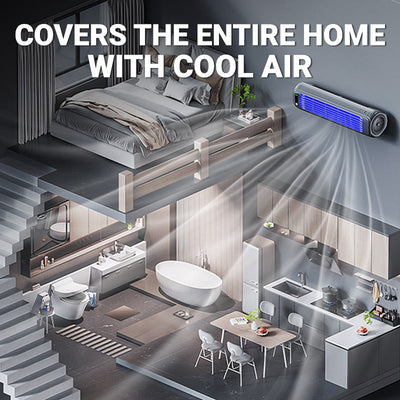 Portable Tower Fan With Turbo Speed And Compact Design