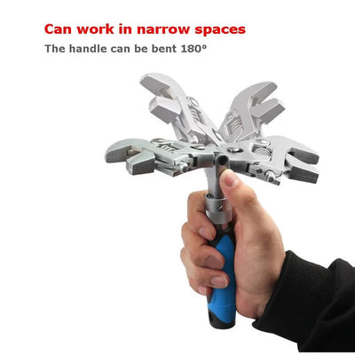 Telescopic Ratchet Wrench 5 In 1 With Adjustable Shaking Head