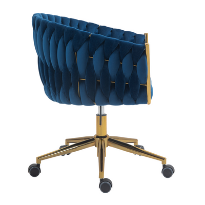 Modern Hand-Woven Dressing Chair With Adjustable 360 Degree Rotation