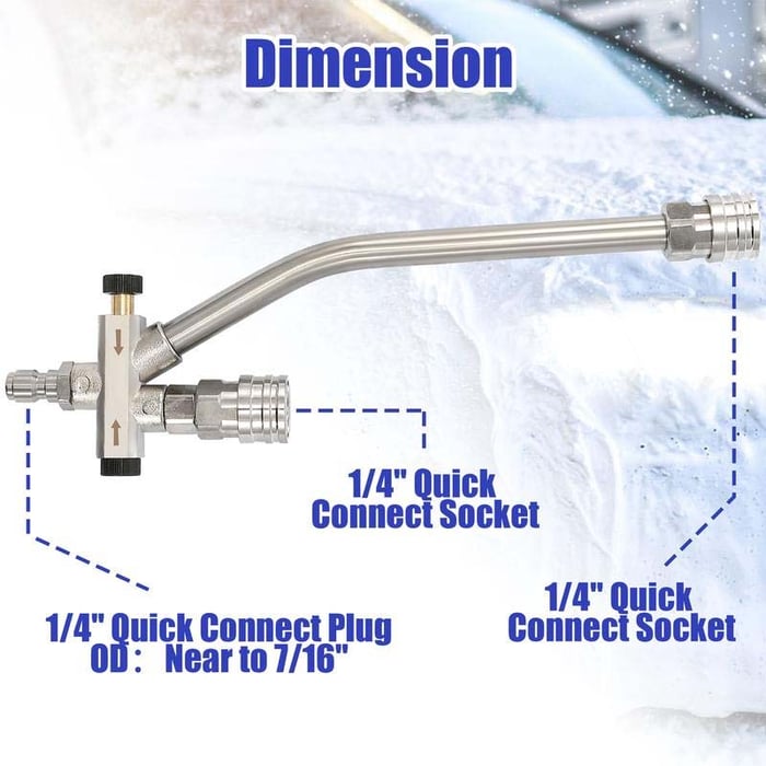 Foam Cannon Dual Connector Accessory For Efficient Car Washing