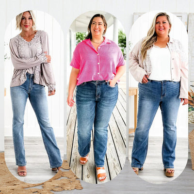 High Stretch Tummy Control Jeans Slim Fit Comfortable Denim