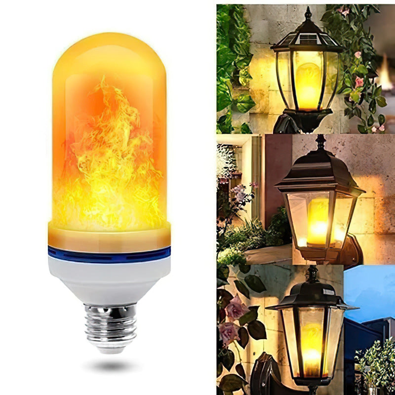 LED Flame Effect Bulb With Gravity Sensing For Realistic Ambiance