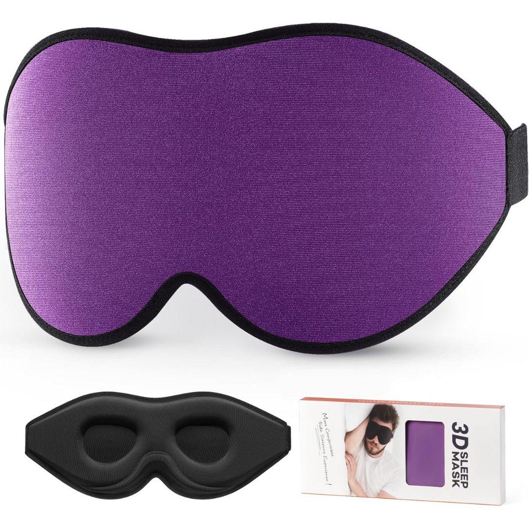 Light-Blocking Sleep Mask Soft Comfortable Adjustable Eye Cover