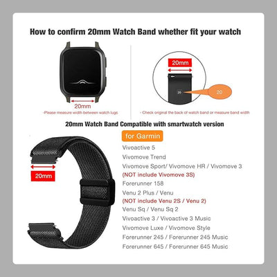 Magnetic Buckle Watch Strap Durable Comfortable Adjustable Band