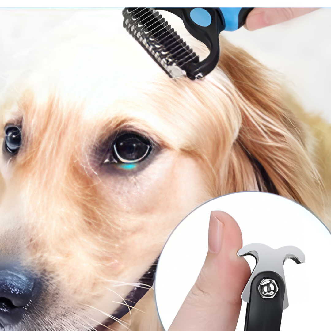 Pet Deshedding Brush For Effective Fur Removal And Grooming