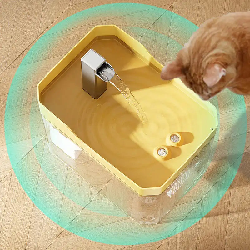 Automatic Cat Water Fountain 1.5L With Replacement Faucet For Fresh Water