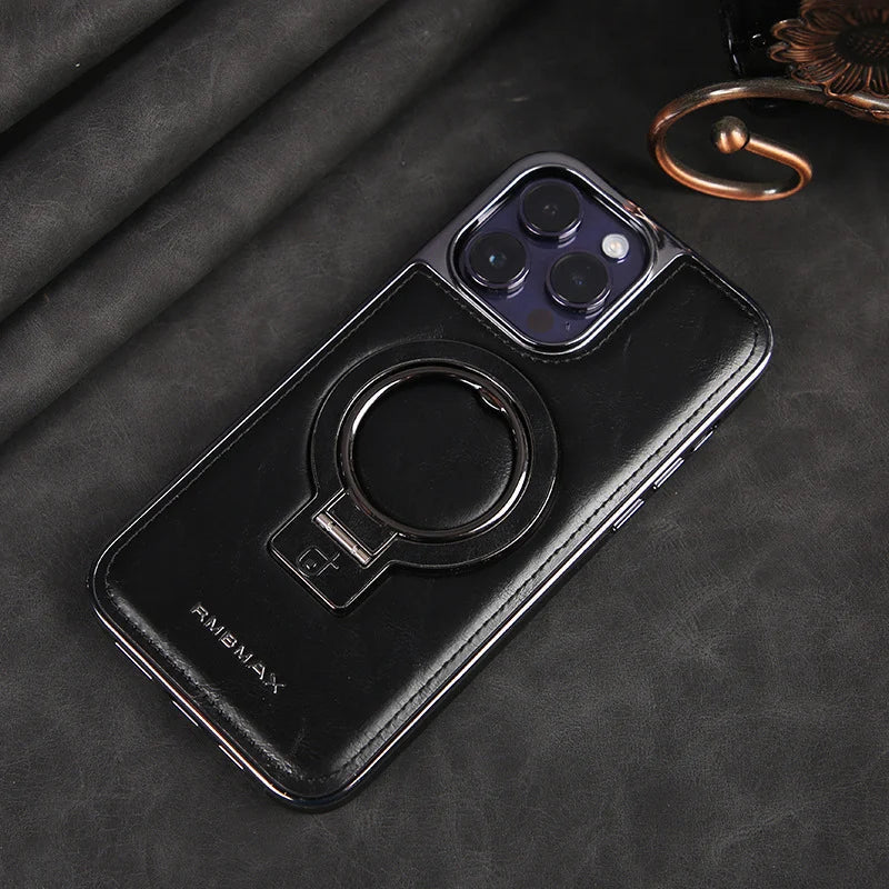 Leather Magnetic Phone Case Stand Holder For Mobile Devices