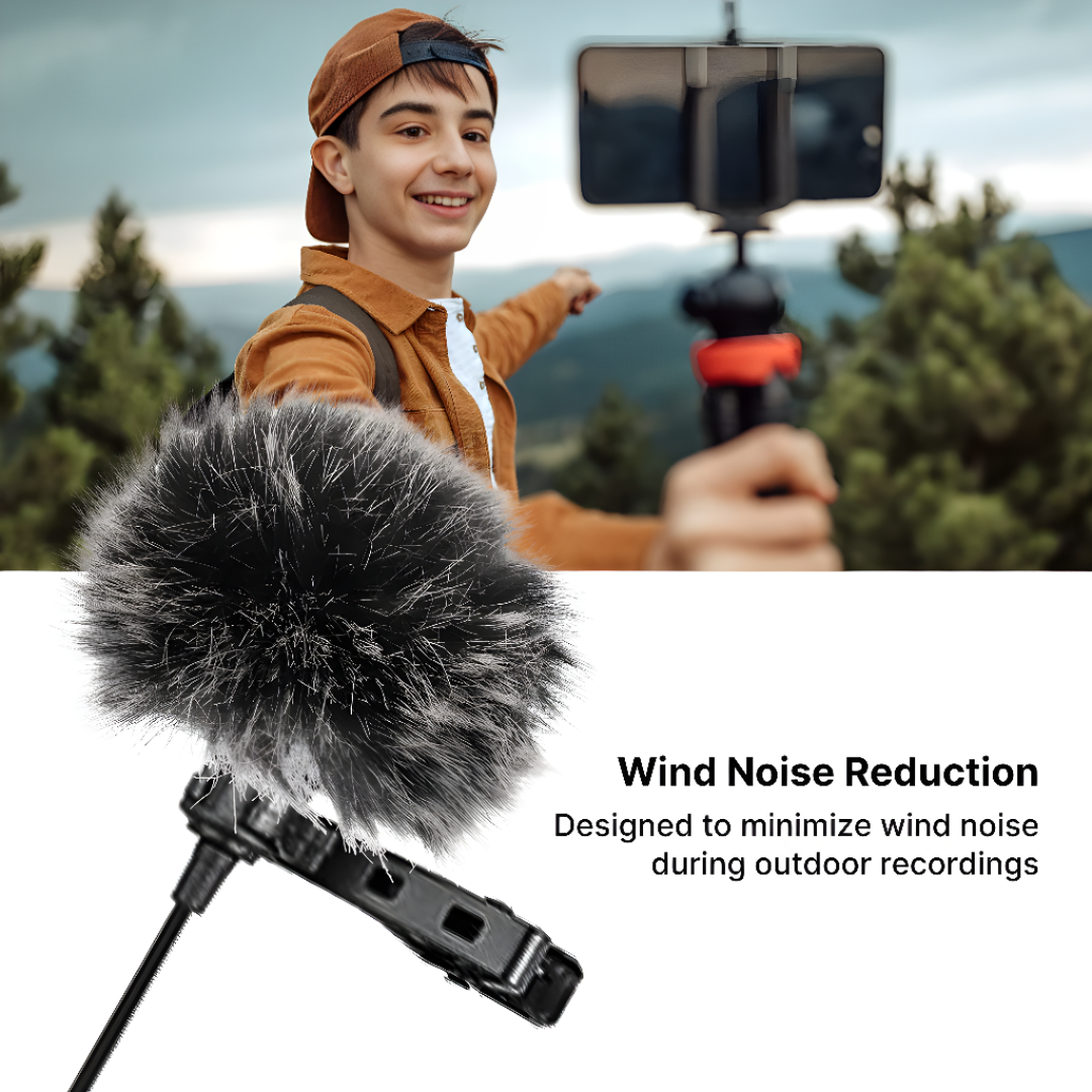 Microphone Wind Noise Reducer For Clear Audio Recording Outdoors
