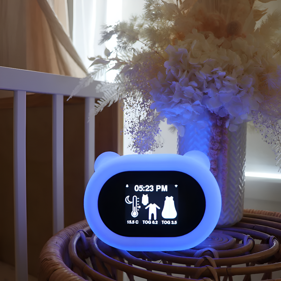 Baby Room Thermometer With Soft Nightlight For Nursery Comfort