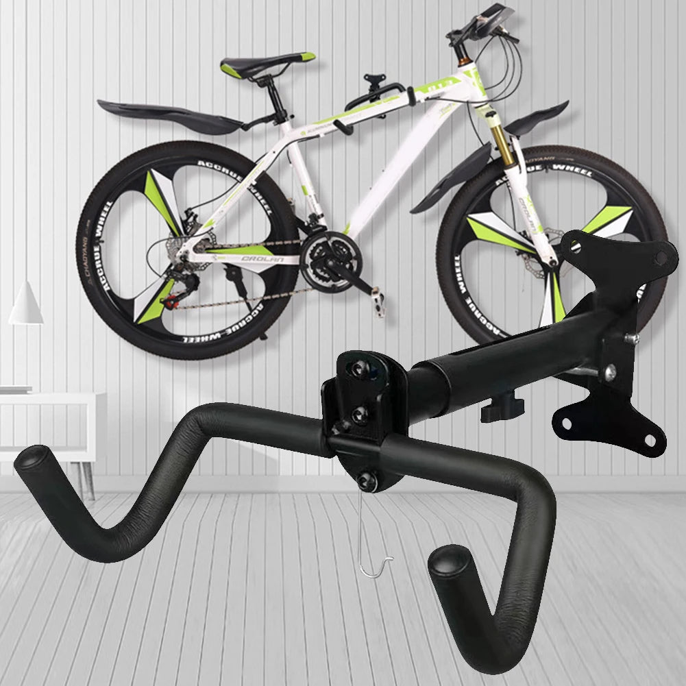 Bike Wall Mount Rack Foldable Bicycle Hanger With Rim Protection