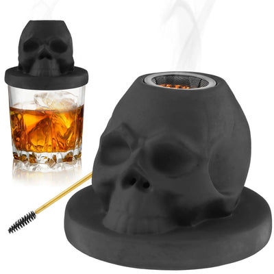 Cocktail Whiskey Smoker Kit Ceramic Skull For Aromatic Drinks
