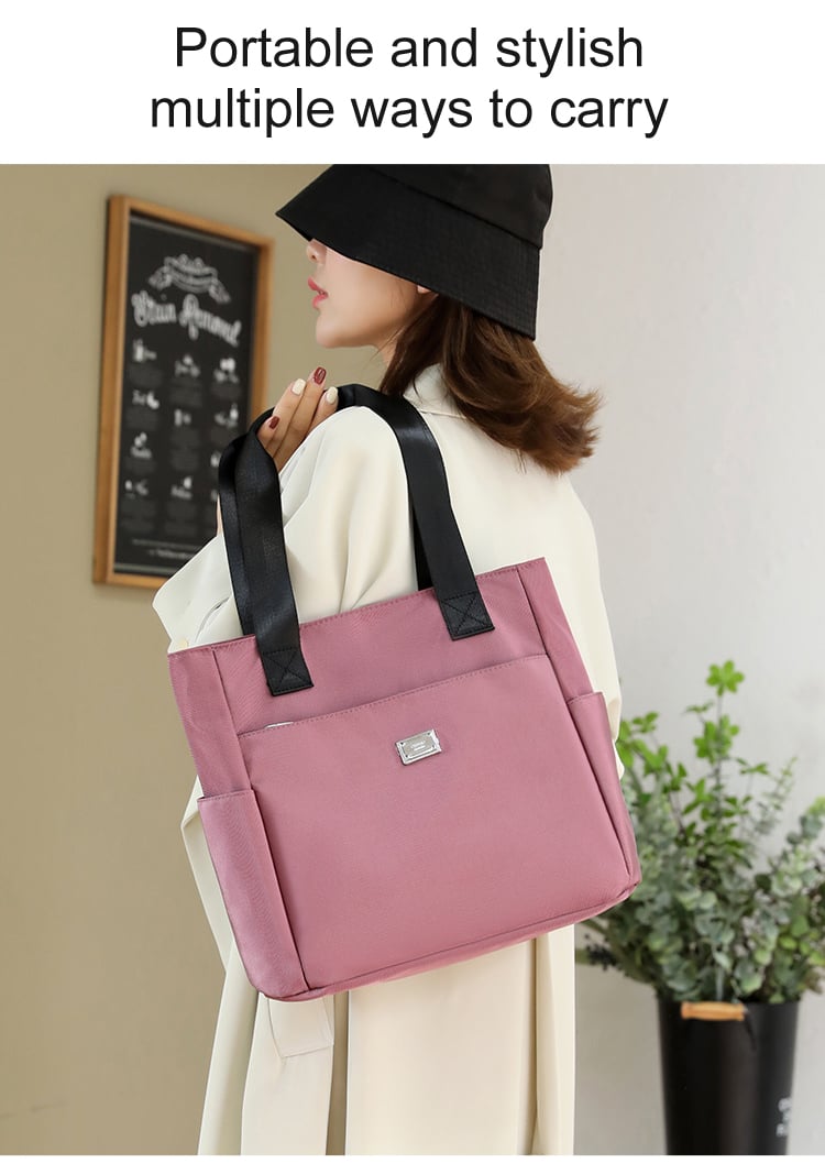 Waterproof Nylon Shoulder Bag Large Capacity Multi Pocket Design
