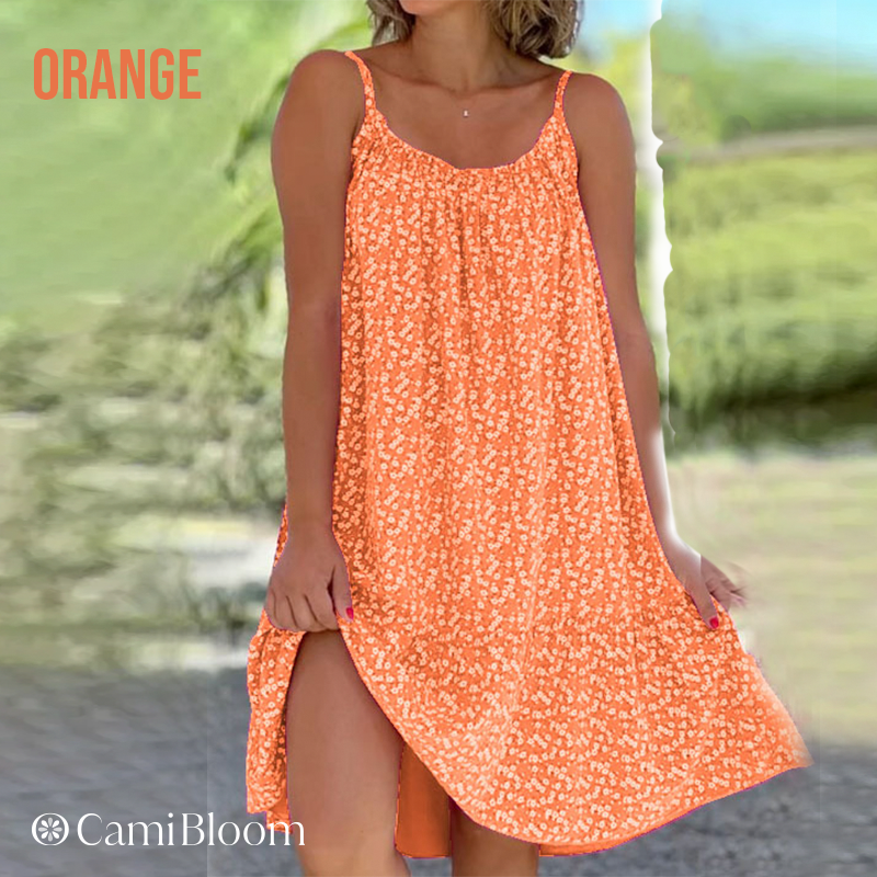 Floral Camisole Dress Lightweight Summer Floral Print Sleeveless Dress