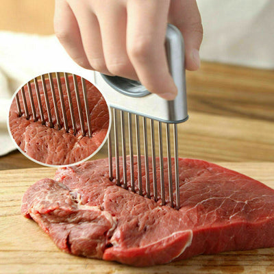 Onion Holder Slicer Stainless Steel Vegetable Tomato Cutting Tool