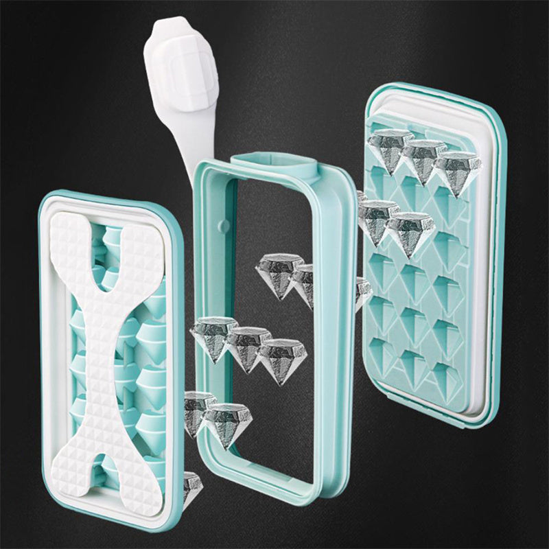 2in1 Portable Silicone Ice Cube Tray Ice Ball Mold Maker
