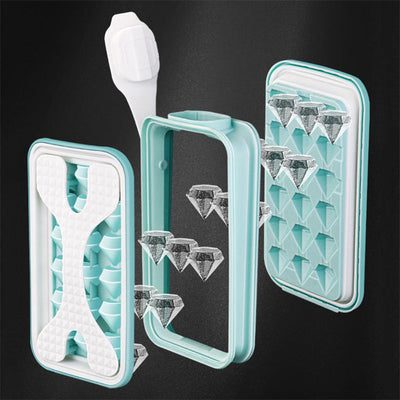 2in1 Portable Silicone Ice Cube Tray Ice Ball Mold Maker