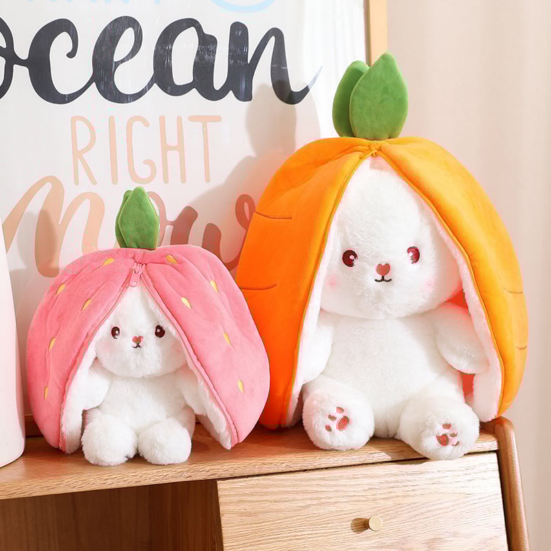 Strawberry Bunny Plush Toy Cute Little Rabbit Fruit Doll Plush