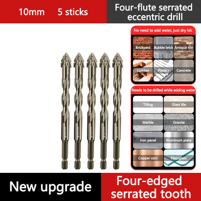 4-Flute Serrated Drill Bit Kit For Precision Metalworking Tasks
