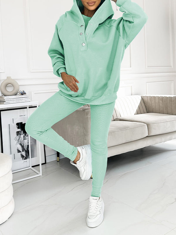 Hooded Sweatshirt Suit Casual Comfortable Stylish Outfit Set