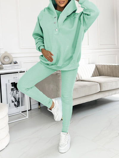Hooded Sweatshirt Suit Casual Comfortable Stylish Outfit Set