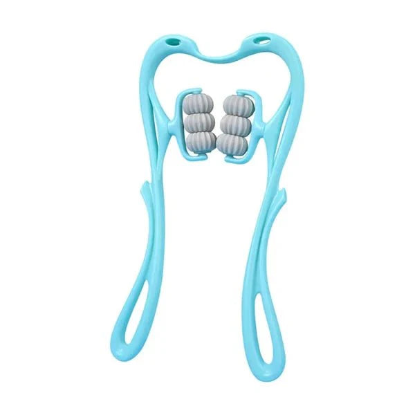 Pressure Point Neck Massager 6 Wheel Handheld Manual Roller Therapy
