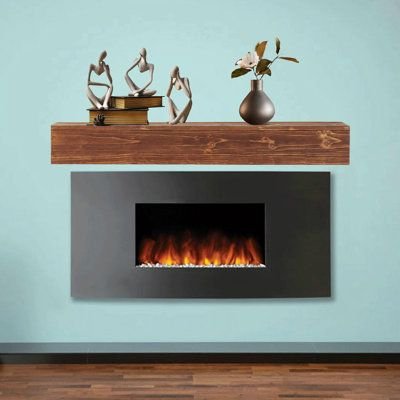 Rustic Wood Fireplace Mantel Wall Mounted Floating Shelf Decor
