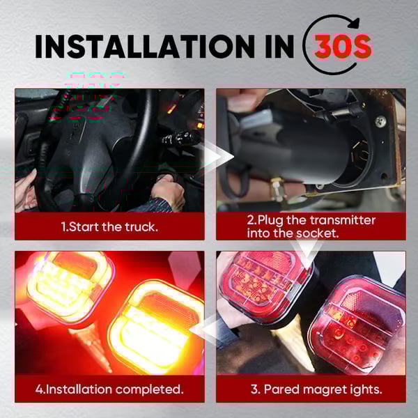 Wireless Trailer Lights Set For Easy Installation And Reliable Performance