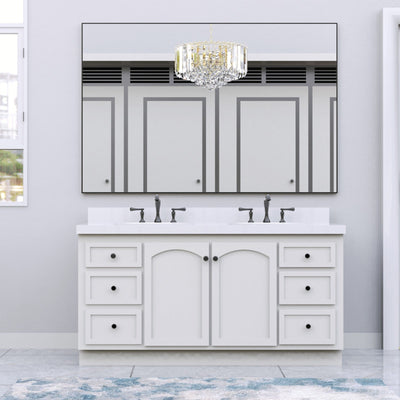 Oversized Bathroom Mirror Large Square Black Aluminum Frame Vertical Horizontal